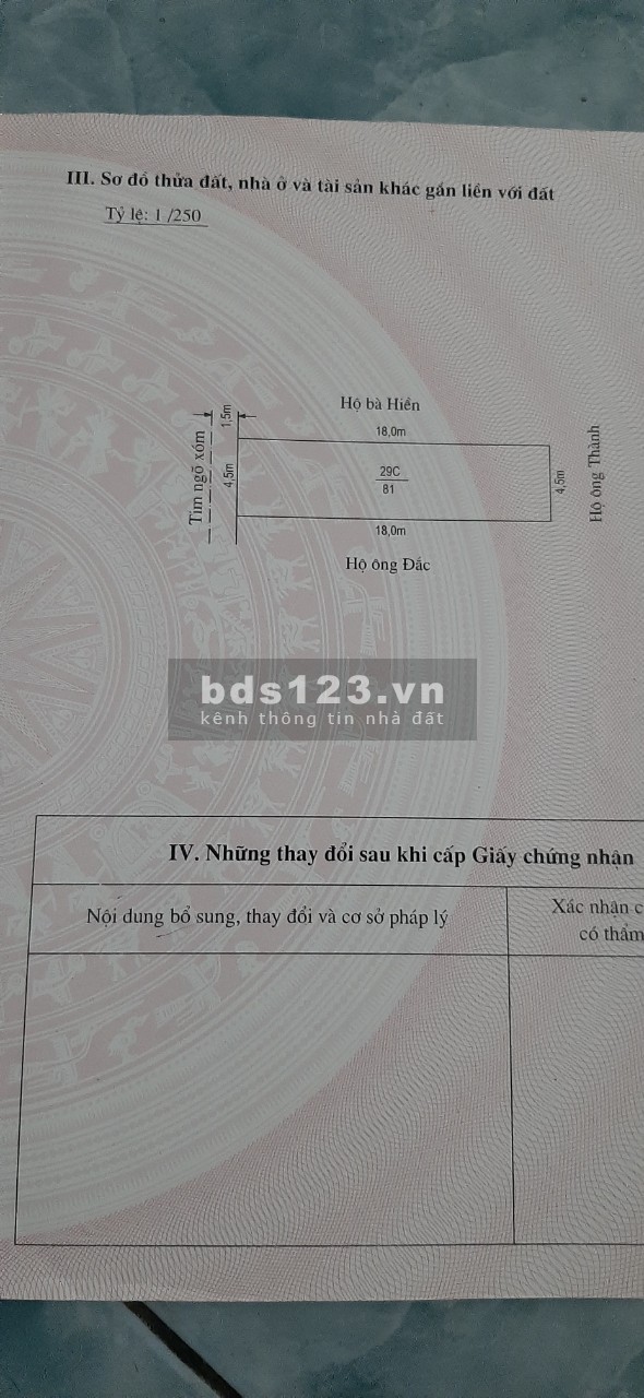 Bán lô đất thổ cư Khánh Thịnh An Hồng An Dương Hải Phòng