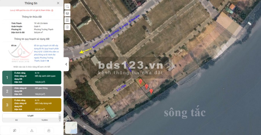 Bán đất nền quận 9 biệt thự ven sông đảo kim cương, 9 tỷ - 280m2 Phường Trường thạnh, Tp.Thủ Đức
