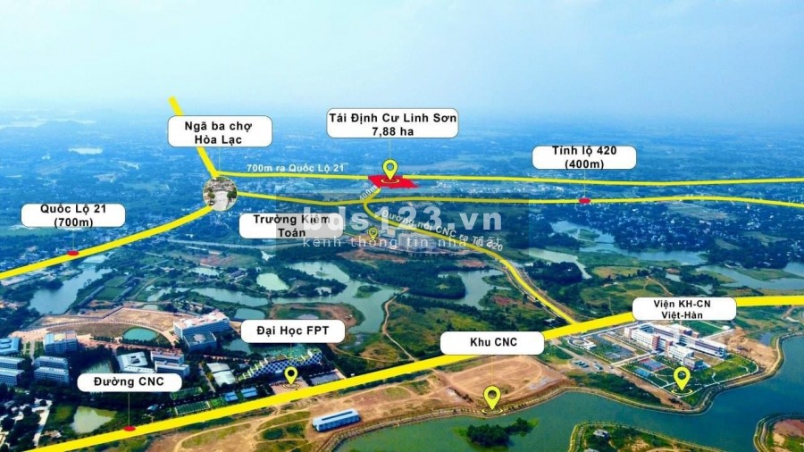 Cần bán lô đất thôn Linh Sơn, xã Bình Yên, Thạch Thất, khu dân cư