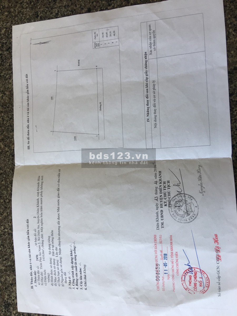 Bán đất phú ân nam 2, Diên An, Diên Khánh, Khánh Hòa