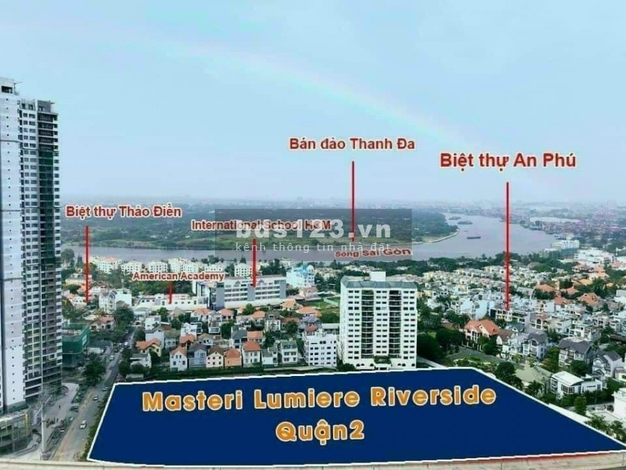 Bán Hoà Vốn Masteri Lumiere Riverside 2 PN Tầng 12 View Hồ Bơi Mặt Tiền