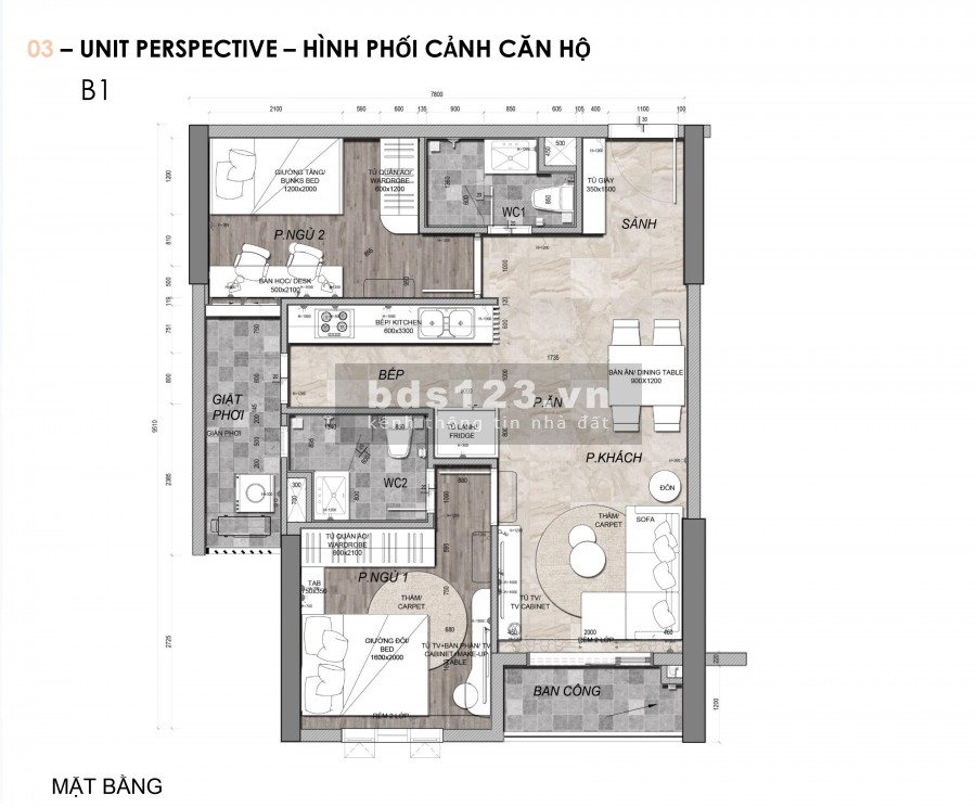 Bán Căn Hộ 2PN dự án HT pearl, Dĩ An, Bình Dương