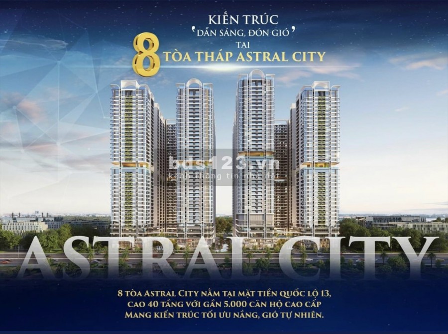 Astral City- Sở hữu căn hộ cao cấp ngay Mặt tiền QL13 chỉ với 100TR, Chiết khấu lên đến 12%