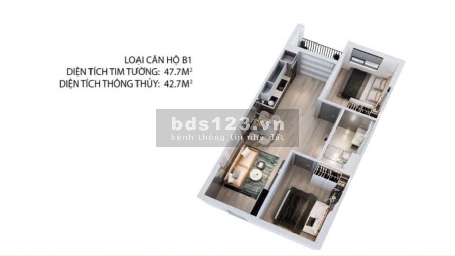 Căn Hộ 1,1 Tỷ TP.Thuận An Bình Dương, ngân hàng hỗ trợ vay 70%