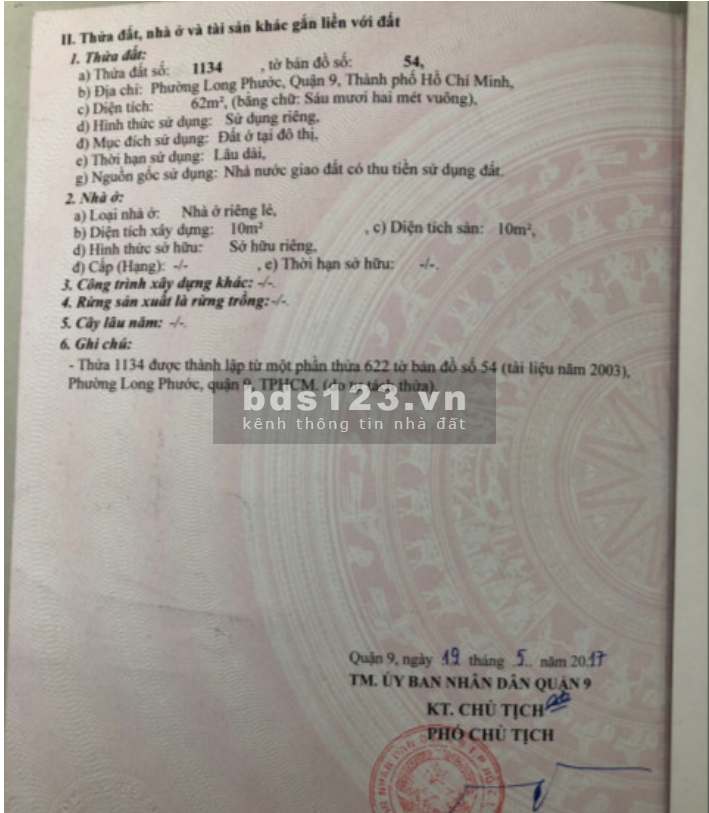 Bán đất đầu tư ngay Phường Long Phước Quận. 9, lh 0908113093