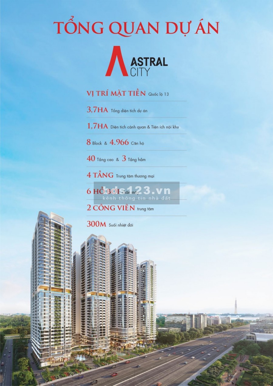 Astral City phức hợp trung tâm thương mại và văn hộ cao cấp Bình Dương, thanh toán 30% ân hạn 24 tháng