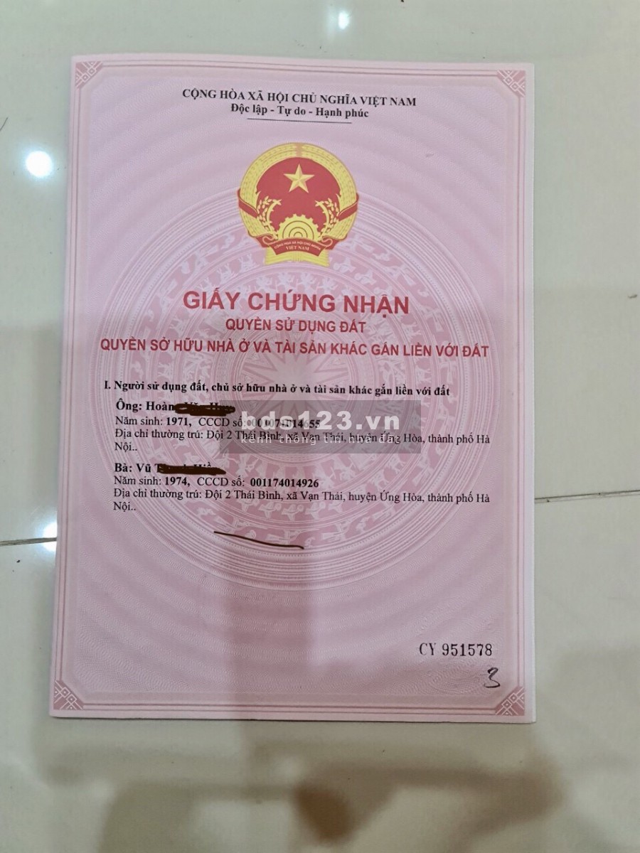 Chính chủ cần bán gấp trong tuần đất dịch vụ Văn khê, diện tích sử dụng: 36m2