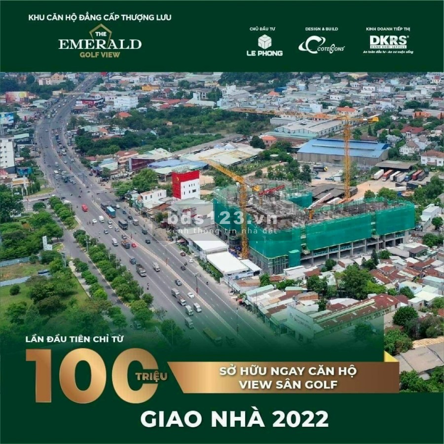 Bán căn hộ cao cấp Emeral Gofl View Tp Thuận An, Bình Dương