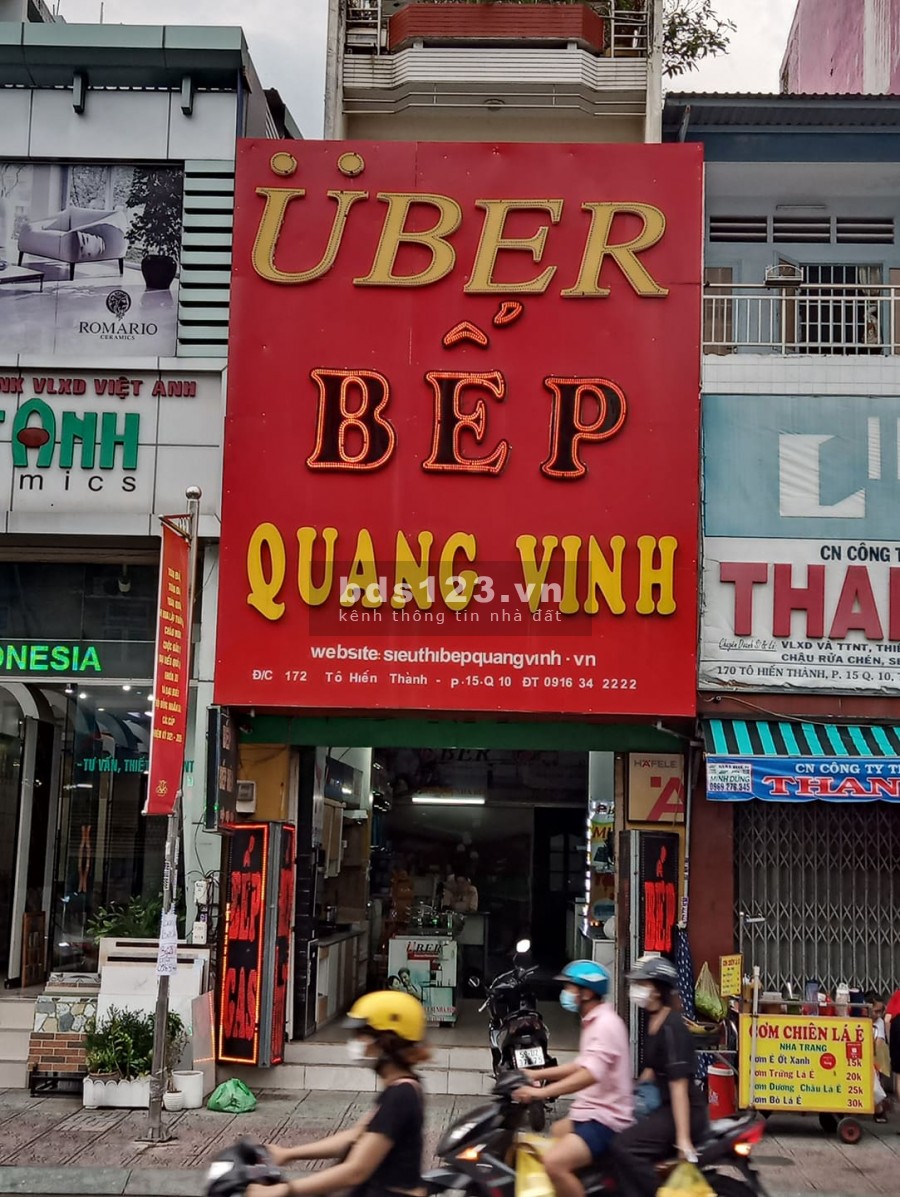 Cho thuê nhà nguyên căn mặt tiền đường Tô Hiến Thành, Quận 10, sầm uất
