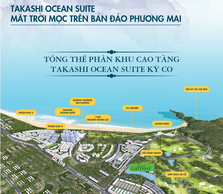 Căn Hộ Cao Cấp Biển Quy Nhơn Takashi Ocean Suite Kỳ Co Giá Chỉ Từ 1,39 Tỷ