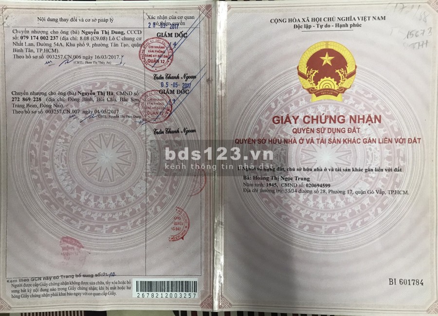 Bán nhà trong ngõ Quận 12, An ninh tốt, Yên tĩnh, giá 3.4 tỷ