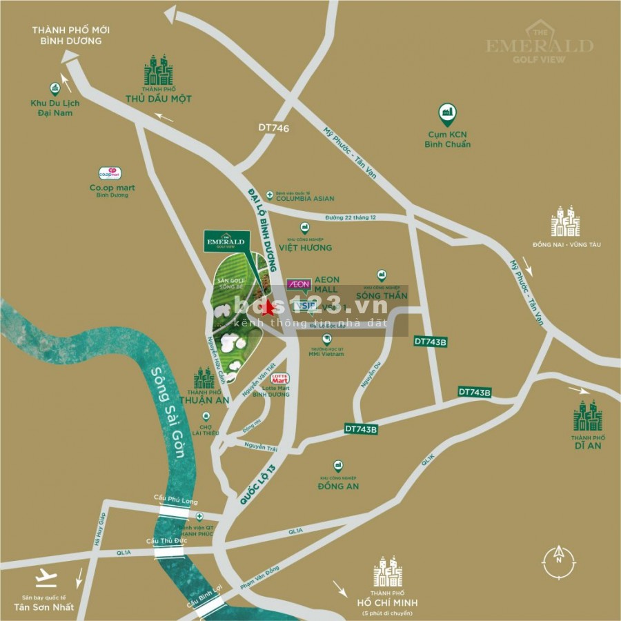 Sở hữu căn hộ thượng lưu bên cạnh sân golf Sông Bé chỉ với 100 triệu full nội thất