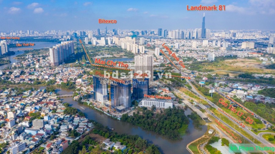Căn hộ 3 pn, dt 101m2, ban công rộng, view sông Sài Gòn, Landmark nội thất cao cấp
