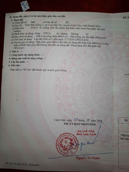 Chính chủ cần bán lô đất 5200m2 có thổ cư, thoả thuận chính chủ