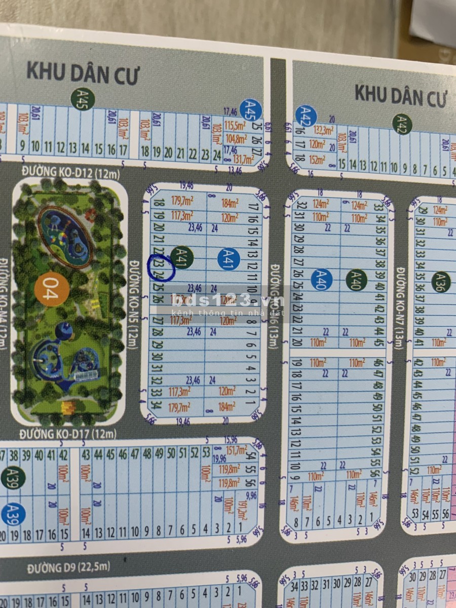 Đất nền lô A41-lô 23-24 dự án Century City