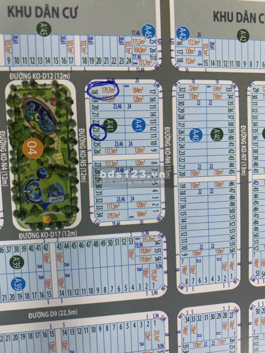 Đất nền sổ hồng riêng tại dự án Century City A41-18 (2 mặt tiền )