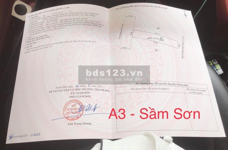 Đất nền Sầm Sơn, làm việc ngay sổ đỏ trao tay, ngân hàng hỗ trợ vay