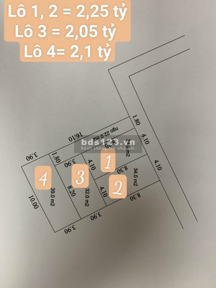 Mở bán 04 mảnh đất tại Ngõ 640 Nguyễn Văn Cừ, Gia Thụy, Long Biên, Hà Nội.