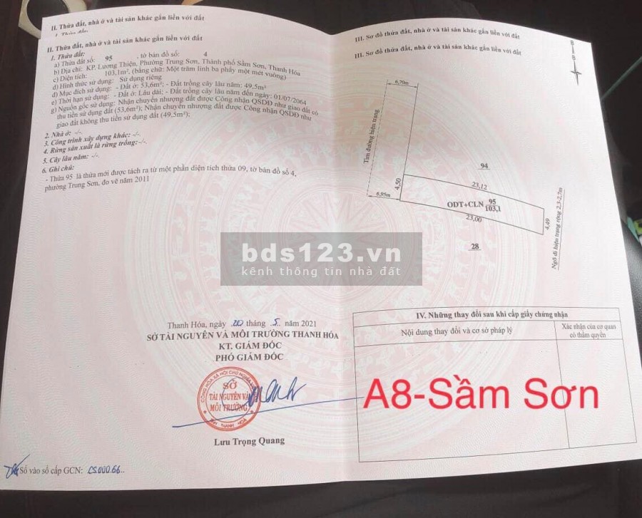 Đất nền Sầm Sơn, làm việc ngay sổ đỏ trao tay, ngân hàng hỗ trợ vay