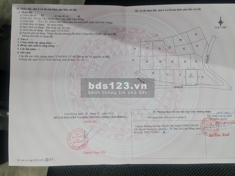 Đất nền nghĩ dường Amavi Farm, view hồ Đảo Ngọc, Lộc Tân đẹp nhất Bảo Lộc 4 triệu/m2, pháp lỷ sổ hồng