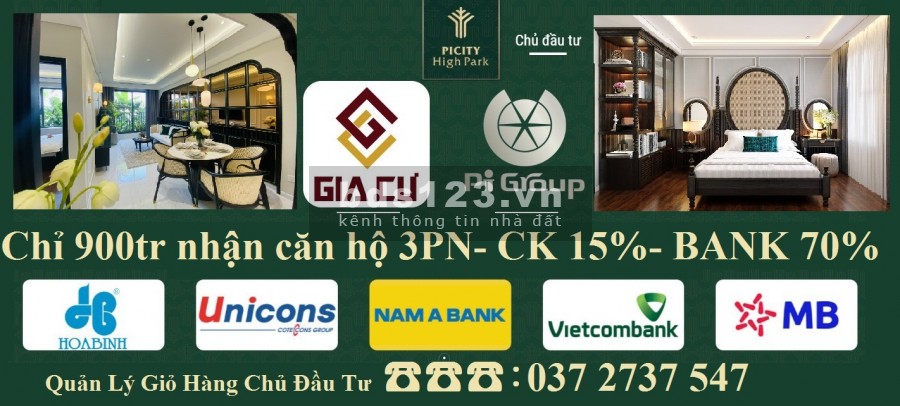 Căn hộ 3 Phòng Ngủ tại Q.12 . Chỉ 1,4 tỷ nhận nhà. Thanh toán đợt 1 chỉ 300 triệu
