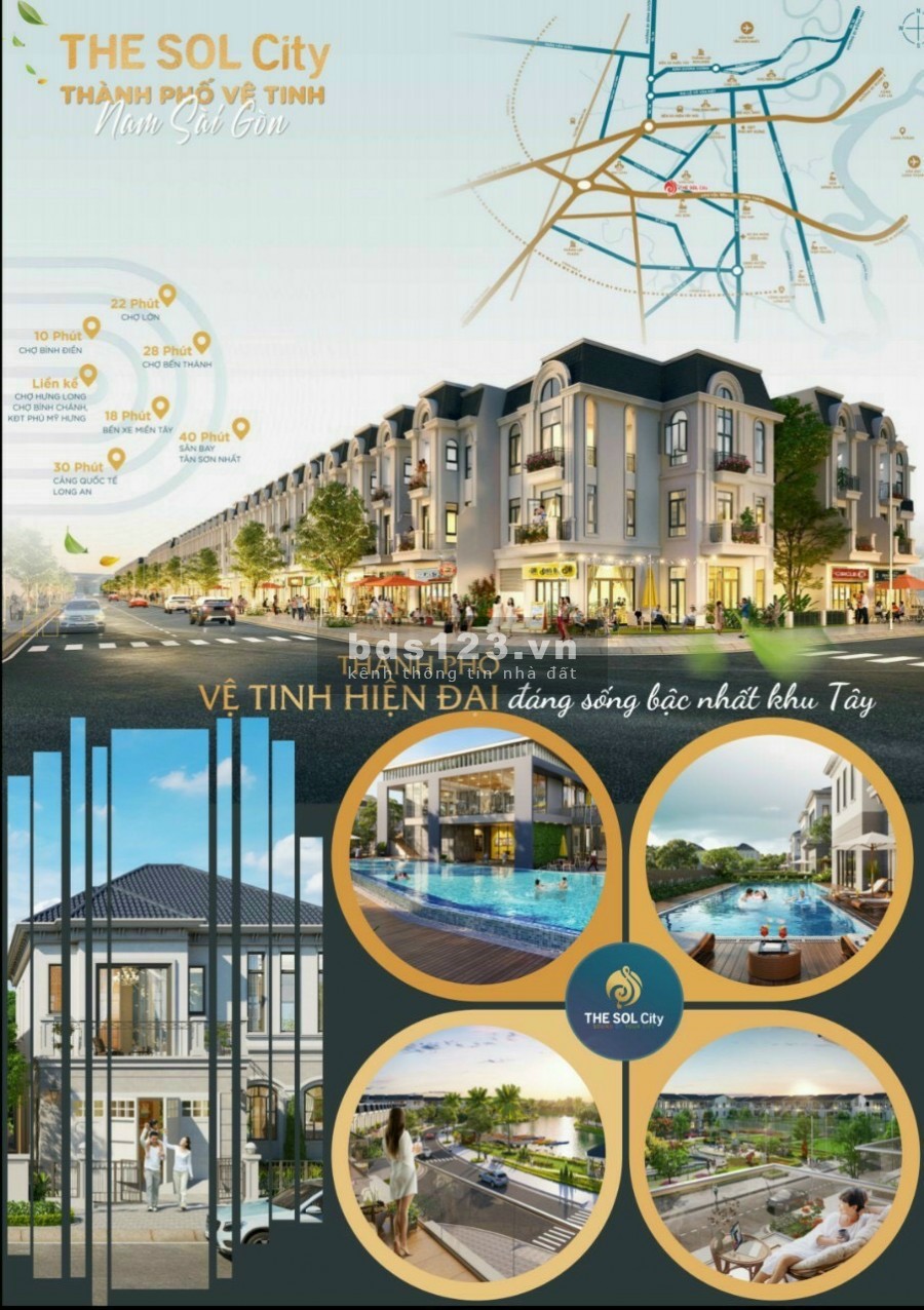 Dự án đất nền The Sol City - Thành phố vệ tinh phía Nam Sài Gòn 0938362355. Em Thắng