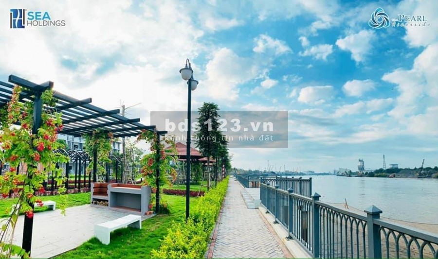Nhà phố compound The Pearl Riverside ven sông Vàm Có, sổ riêng