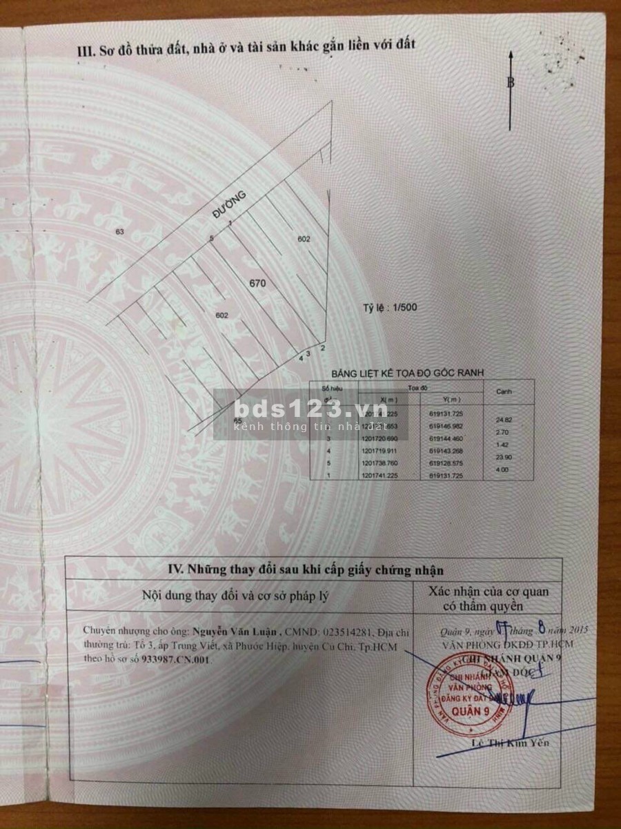 Bán đất quận 9 phường Long Bình gần vinhomes grand park quận 9