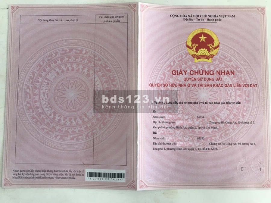Bán căn hộ 2PN, full nội thất, Sổ hồng. Giá bán 3.89 tỷ