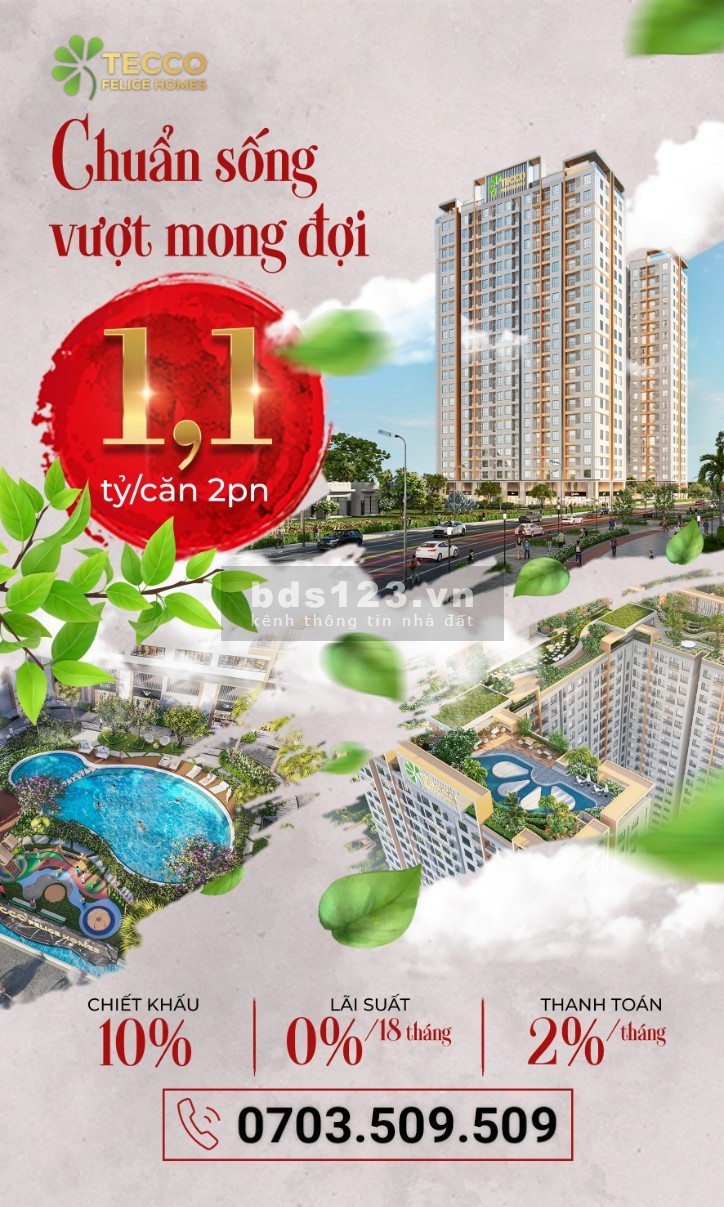 CĂN HỘ TECCO FELICE HOMES - ĐÁP SỐ HOÀN HẢO CHO MỌI CƯ DÂN TINH HOA