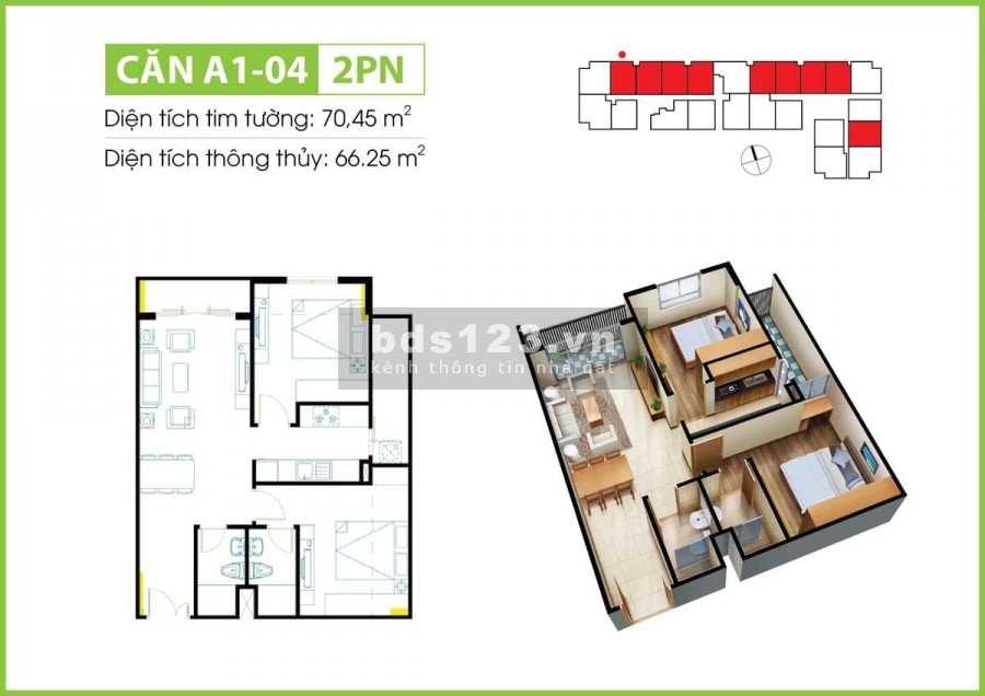 Chỉ còn duy nhất 1 căn CTL DT70m2 2PN tầng thấp giá 2.05tỷ, liên hệ ngay 0966603***!