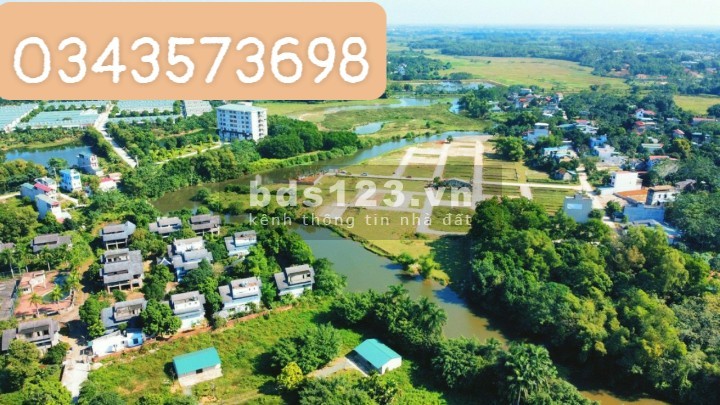 Chính chủ bán 190m2 mặt tiền TĐC Đà Gạo, Hòa Lạc view suối mt 9,5m giá 15tr5/m2 oto vào tận nhà