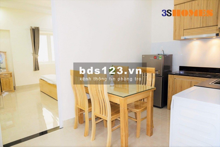 CHDV cho thuê cao cấp 1PN gần sân bay, đầy đủ nội thất, yên tĩnh