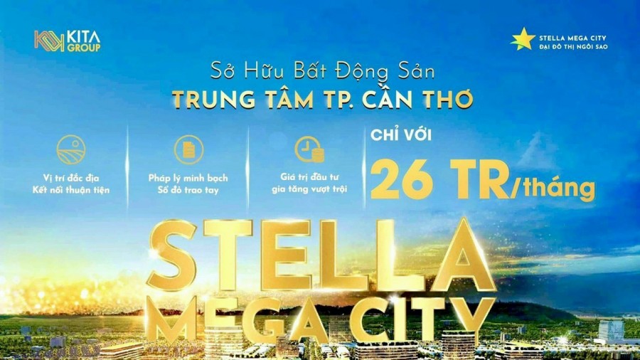 Chính thức nhận cọc 50 triệu/ nền cho phân khu Diamond của dự án Stella Mega City Cần Thơ. Hotline: 0934087786 Tú