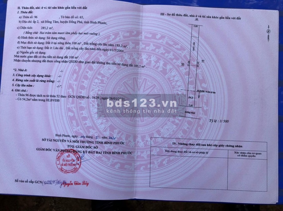 Đất mặt tiền đường 29m sát becamex Đồng Phú, mặt tiền đường lớn, xe vào tận đất