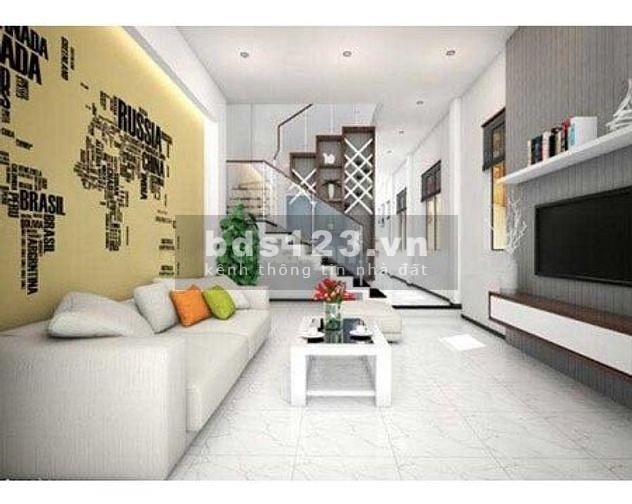 Nhà mặt tiền khu dân cư hiện hữu đông đúc 1 trệt 2 lầu 1 sân thượng