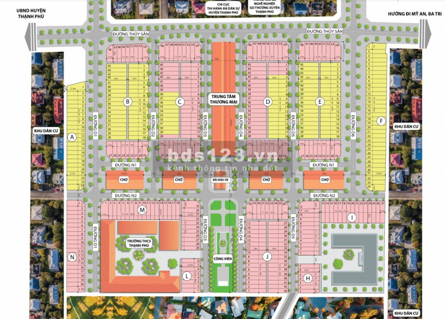 Đất nền ngay thị trấn Thạnh Phú sổ sẵn làm việc chính chủ, bàn giao ngay