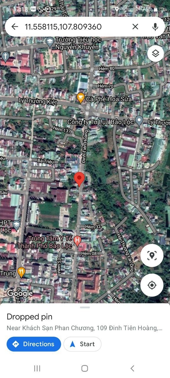 11.5 tỷ có ngay nhà 292m2, mặt tiền 10m, đường Đinh Tiên Hoàng, phường 1, thành phố Bảo Lộc