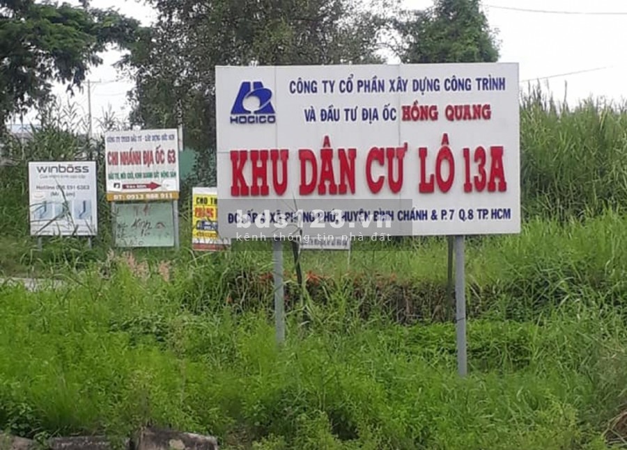Bán nền A1-39 mặt tiền đường Tạ Quang Bửu P.7 Q.8 (đường số 4 KDC 13A) hướng Đông Nam dt 90m2 ngang 5m dài 18m