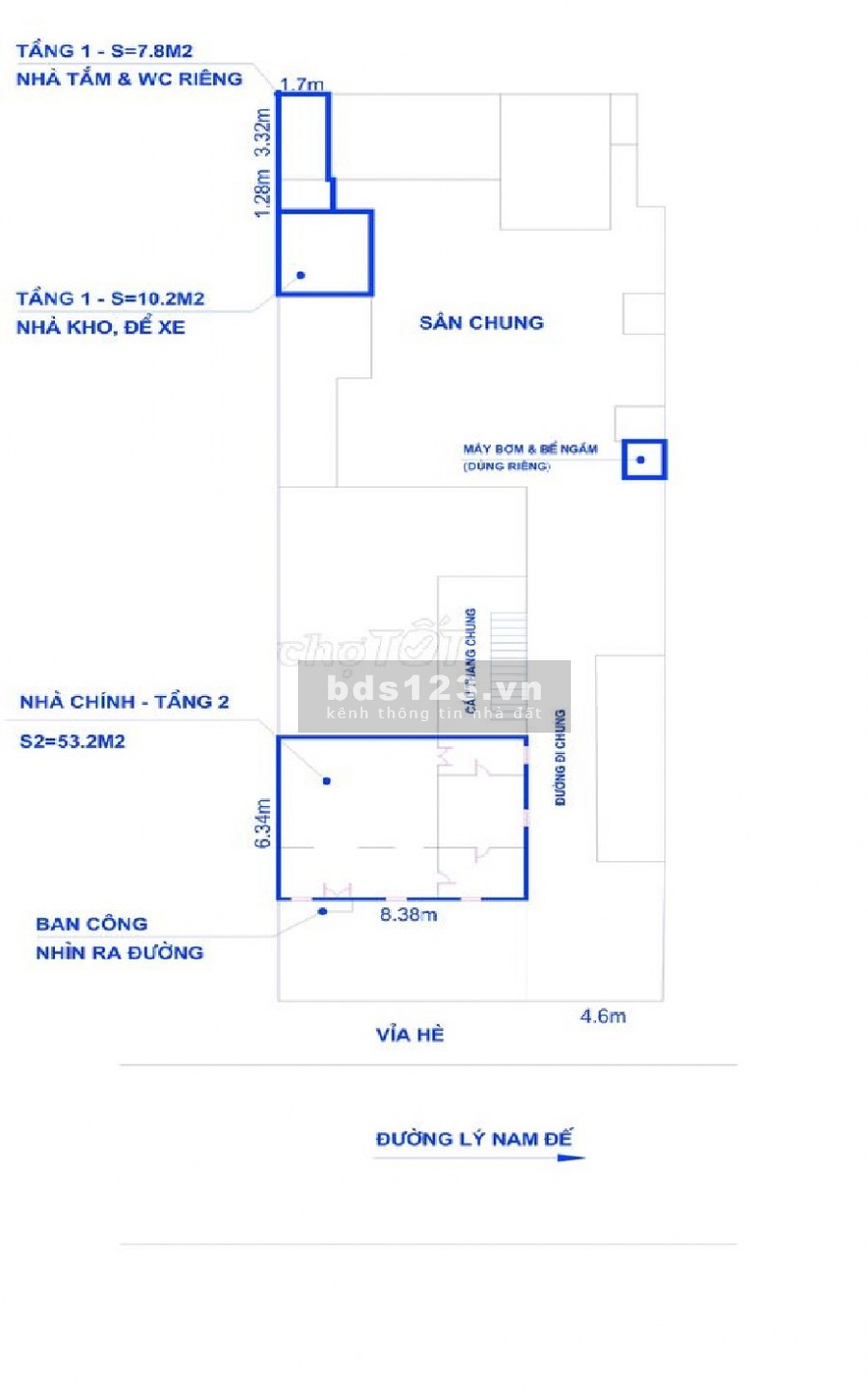 Cho thuê tầng 2 nhà biệt thự Pháp cổ, 70m2, số 5 Lý Nam Đế