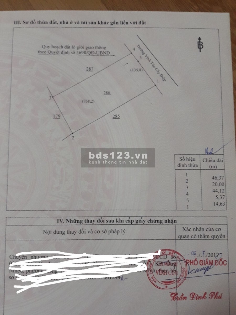 Đất nền Vĩnh Tân mặt tiền đường 20m, vị trí thuận lợi, giá 2.x tỷ, chính chủ giao dịch