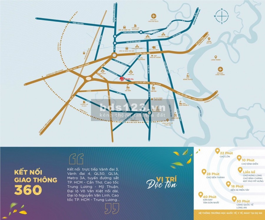 Mua đất nền The Sol City giá rẻ nhất thị trường, hỗ trợ vay 50%, DT: 100m2. Gọi ngay: 0938362355