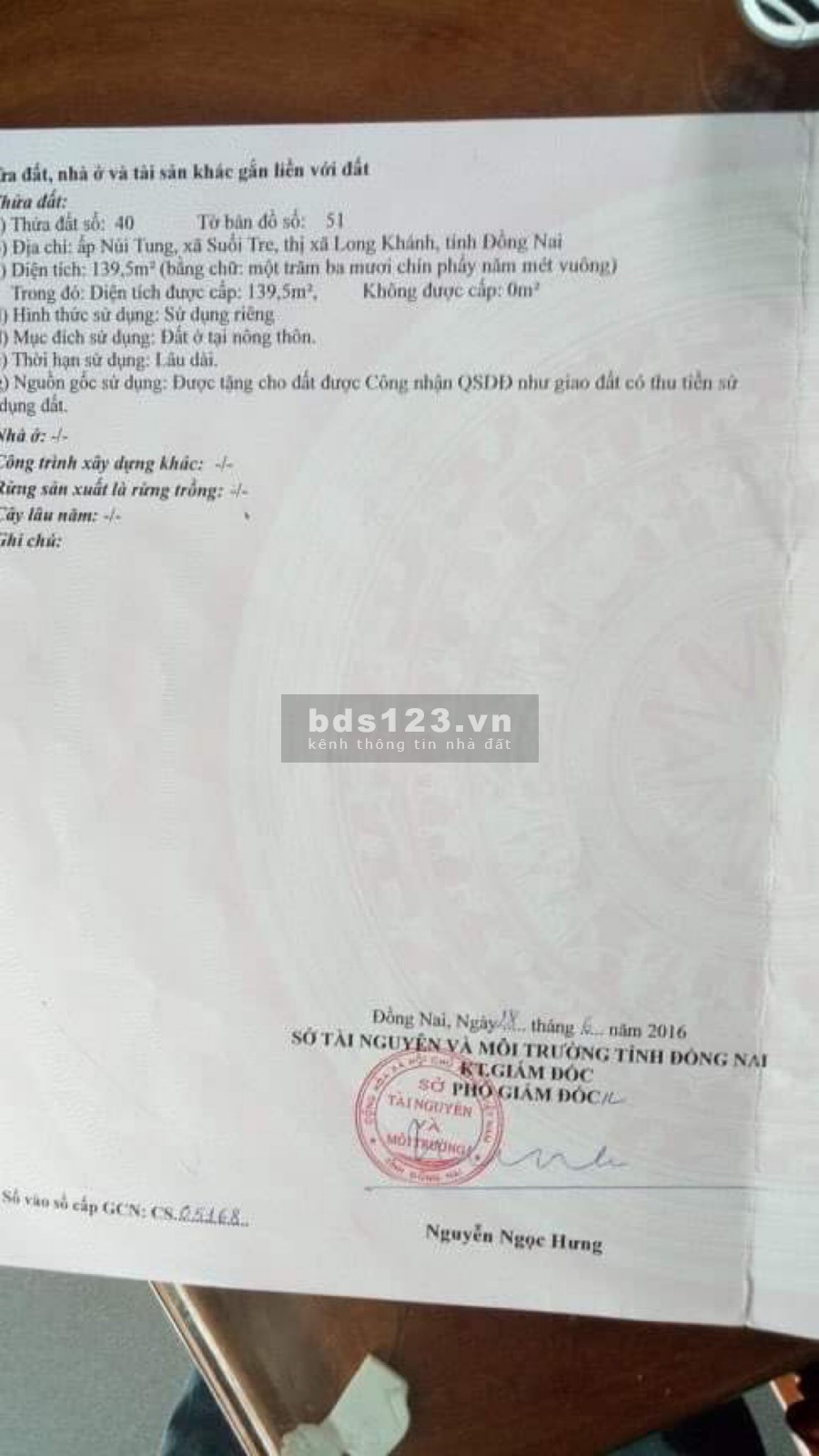 Đất đẹp Đường Song Hành 21/4 Núi Tung, Suối Tre, Long Khánh, Đồng Nai cần bán