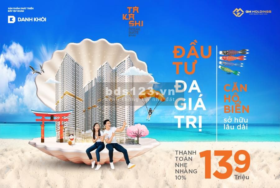 Căn hộ biển cao cấp - sở hữu lâu dài duy nhất tại Việt Nam, cc Takashi Ocean Suite