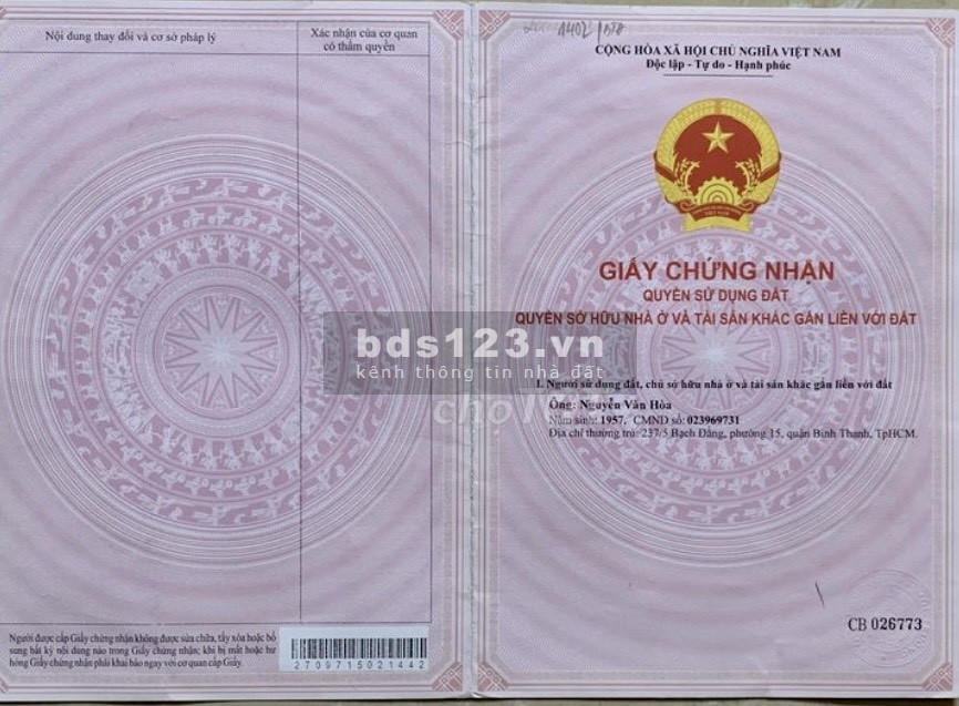 Chính chủ bán gấp lô đất đẹp mặt tiền đường 40 P Bình Trưng Đông Q2