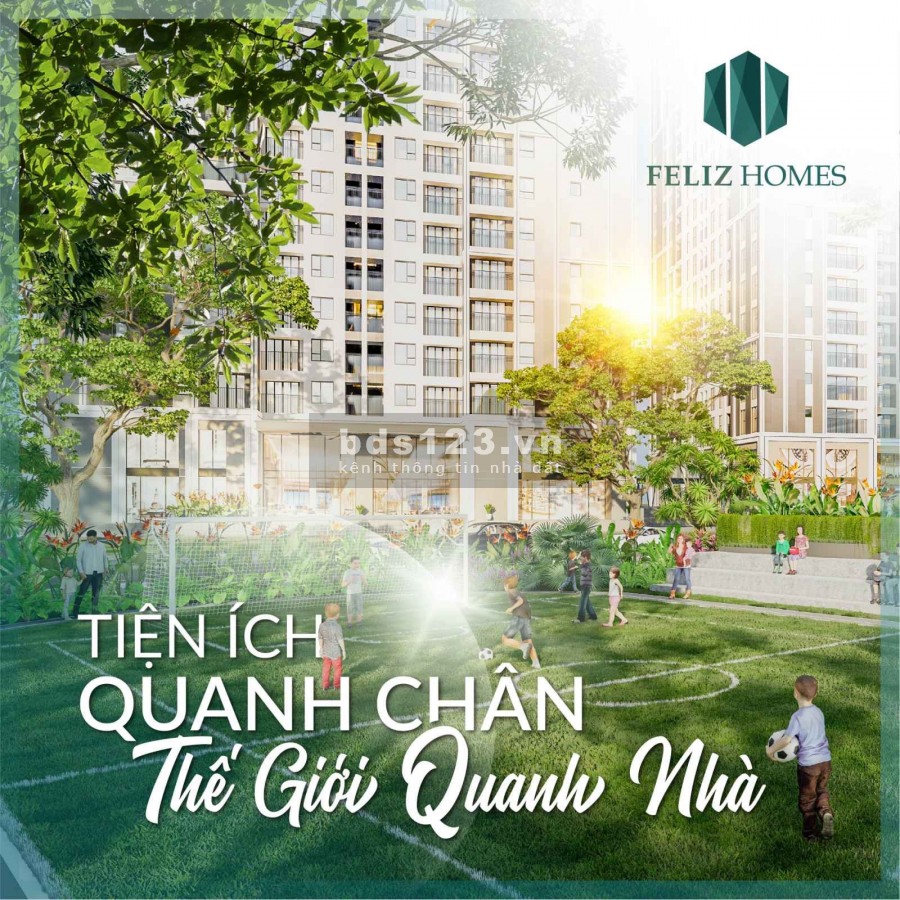 Chỉ 240 triệu sở hữu ngay căn hộ diện tích sử dụng 76m2 - Dự án chung cư Feliz Homes