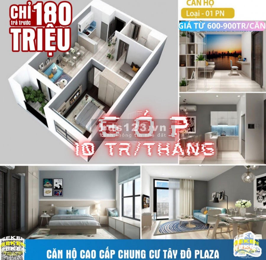 Một bước chân ngàn tiện ích chung cư Tây Đô Plaza, đặt cọc nhận nhà liền tay