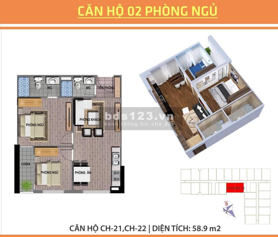 Cho thuê 3 căn hộ Ecohome 3, DT 62 - 80m2, Giá 6.5 - 8tr/th, full đồ. LH 0978 558 453
