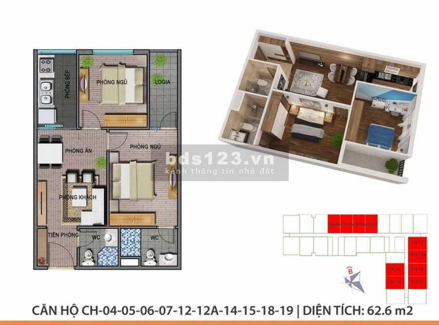 Cho thuê 3 căn hộ Ecohome 3, DT 62 - 80m2, Giá 6.5 - 8tr/th, full đồ. LH 0978 558 453