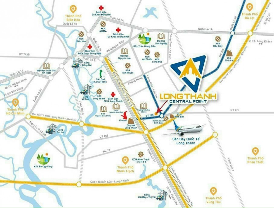 Đất Sân bay Long Thành - Đường TL769 - Sổ riêng thổ cư 100% - Giá F0